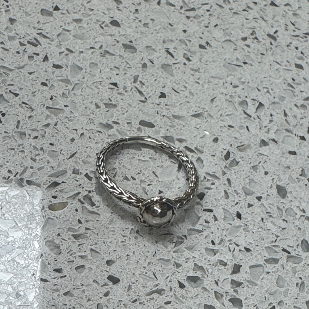 John Hardy dot Silver Textured Ring